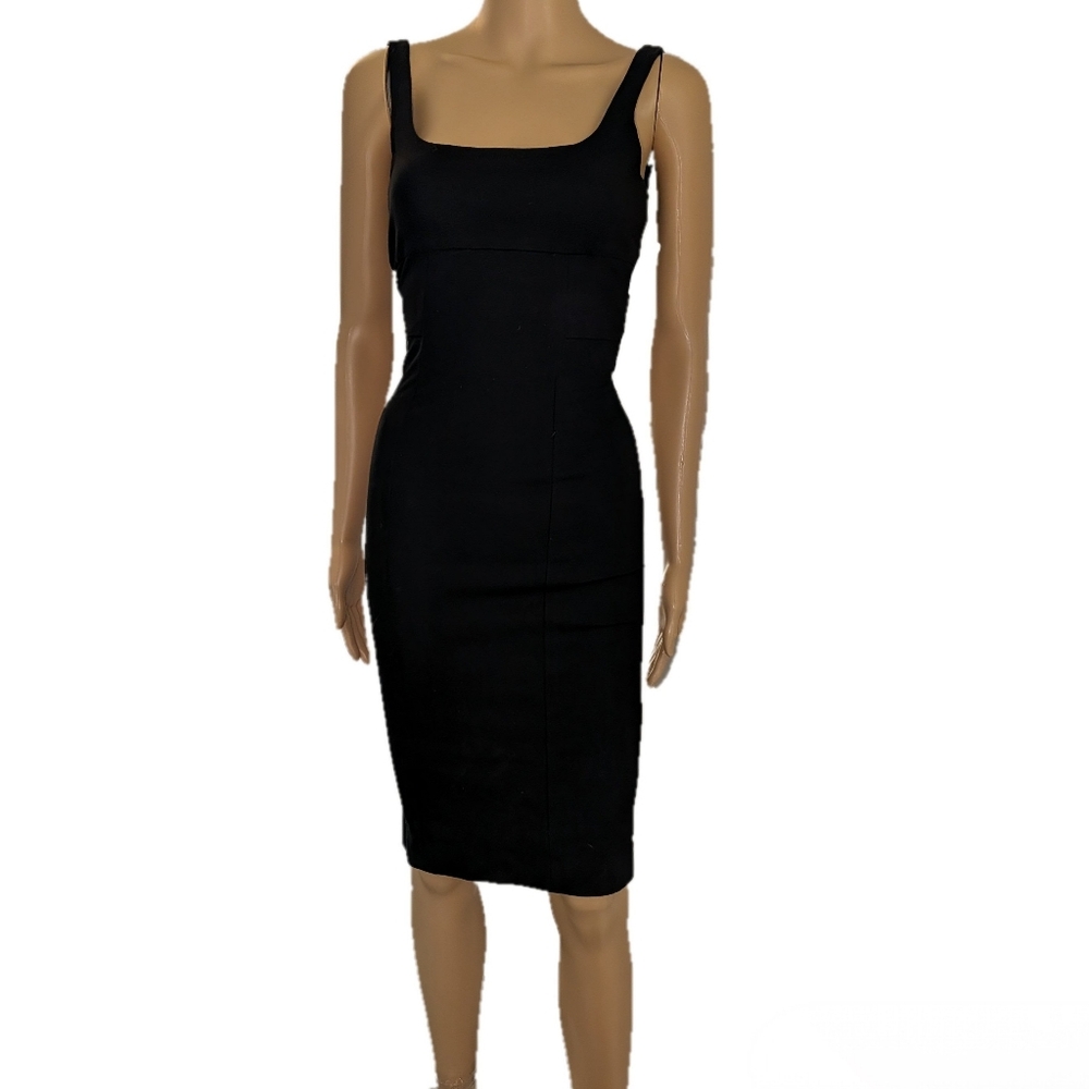 Diane Von Furstenberg Black Bodycon Dress, Bridget, Size 2